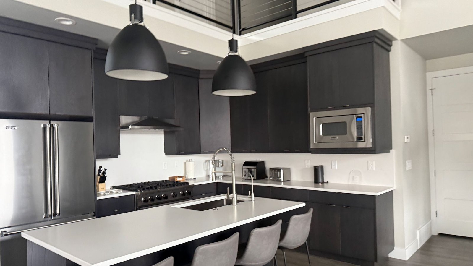 Completed turnover — kitchen and mezzanine